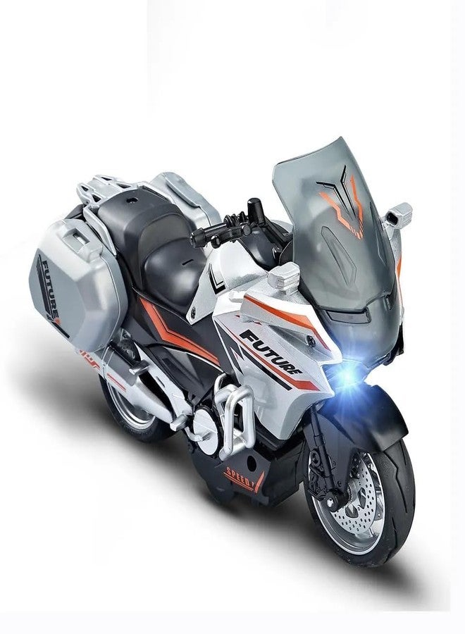 Funspark Pull-Back Vehicles Alloy Simulation Superbike with Lights and Sound Also for Car Dashboard, Kids, and Adults Diecast Motorcycle Toy Bike Scale Model - Image 1
